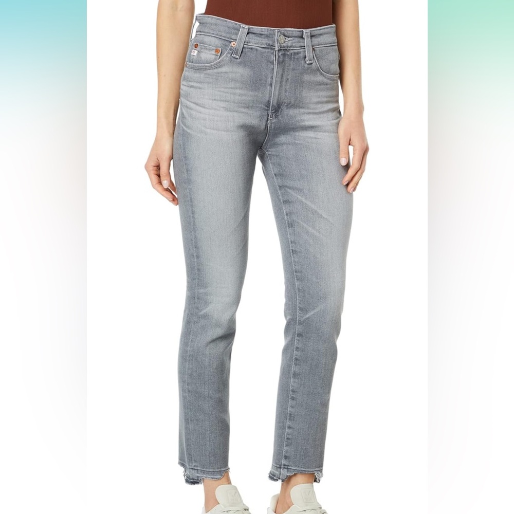 AG Mari straight crop with raw hem